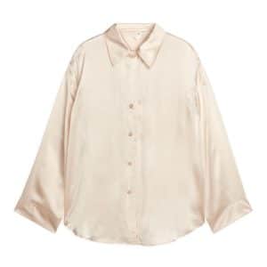 Silk Pyjama Shirt - Beige