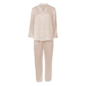 Lady Avenue Pure Silk Basic Pyjamas 25-80112 104, Farve: Grå, Størrelse: L, Dame