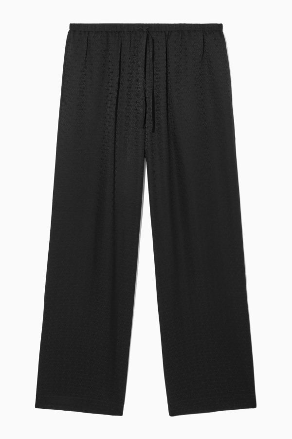 GEOMETRIC-JACQUARD SILK PYJAMA TROUSERS