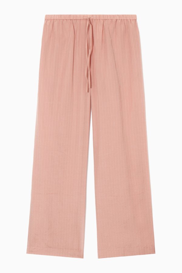 STRIPED SILK-BLEND PYJAMA TROUSERS